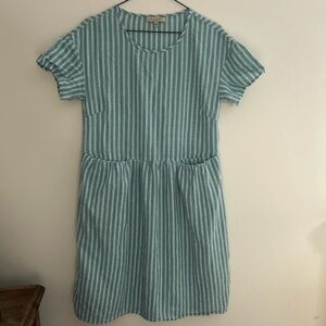 Polagram Women's Striped Blue Dress
